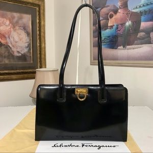 Salvatore Ferragamo Patent Leather Shoulder Bag